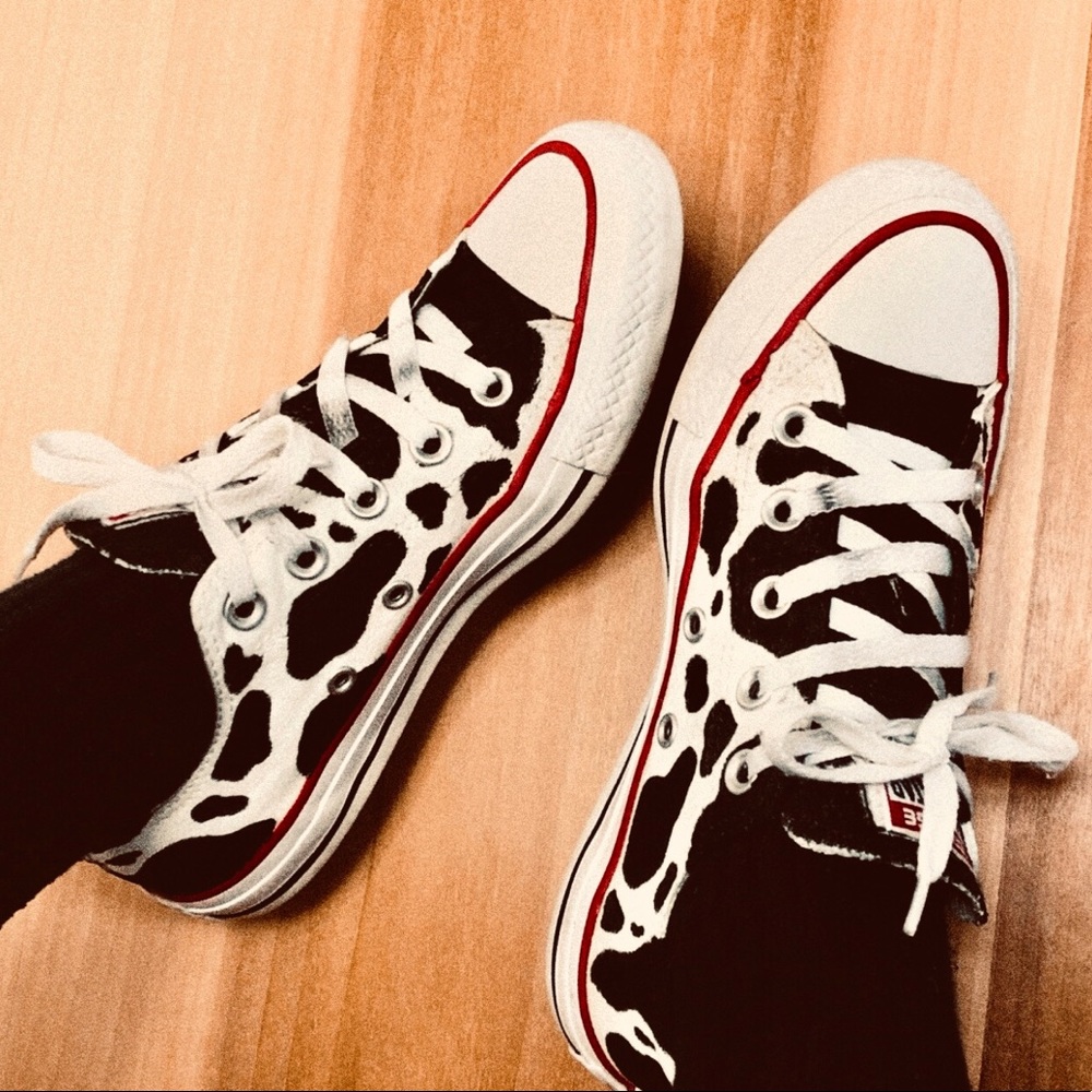 Custom Cow Print Converse
